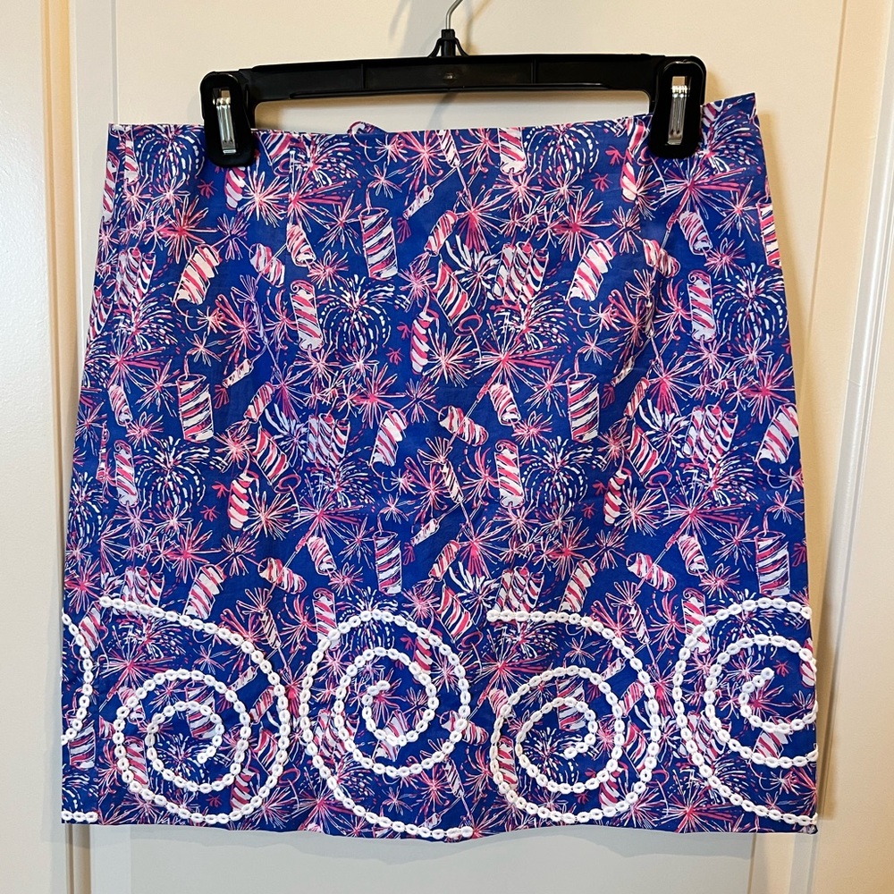 Lilly Pulitzer *RARE* Lavender Cherry Bomb Firework Skirt Size 4.